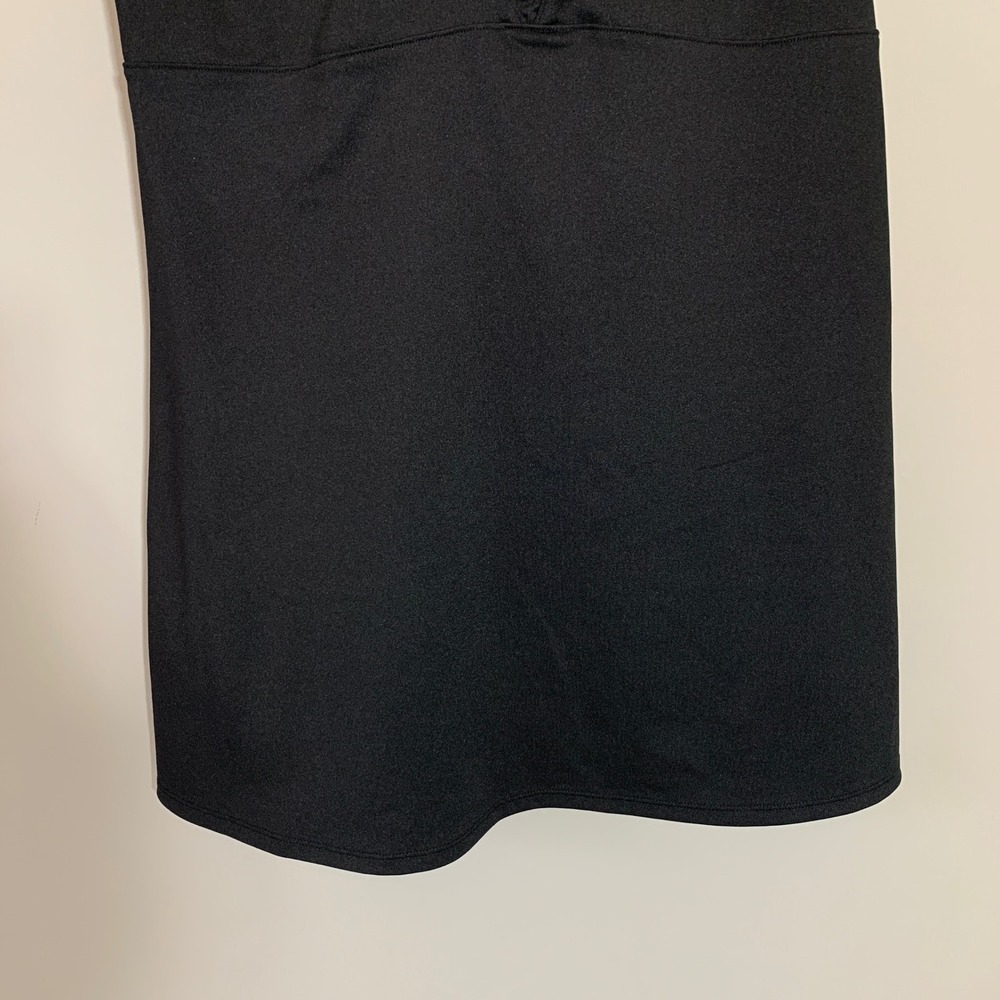 Athleta Black Ruched V Neck Tank Top Built In Bra Activewear Women's Tankini 36D - Picture 4 of 12